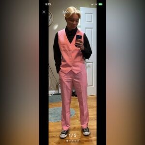 Pink Women's pants and vest Pantsuit